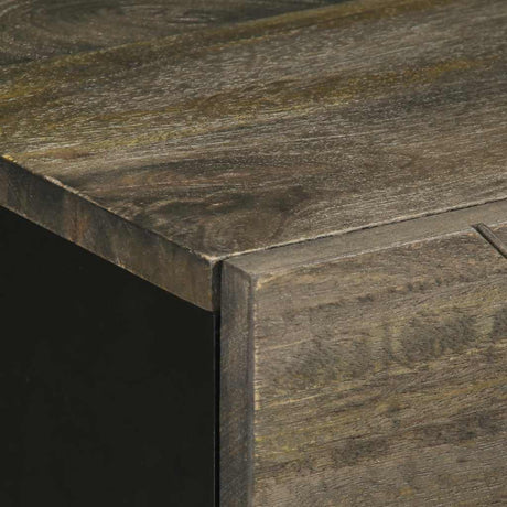 Bedside Cabinet Black 50X33X60 Cm Solid Wood Mango