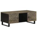 Coffee Table Black 100X54X40 Cm Solid Wood Mango