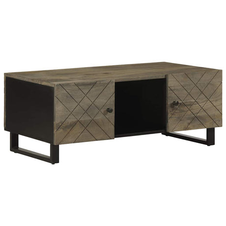 Coffee Table Black 100X54X40 Cm Solid Wood Mango