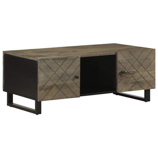 Coffee Table Black 100X54X40 Cm Solid Wood Mango