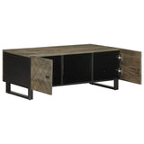 Coffee Table Black 100X54X40 Cm Solid Wood Mango