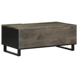 Coffee Table Black 100X54X40 Cm Solid Wood Mango