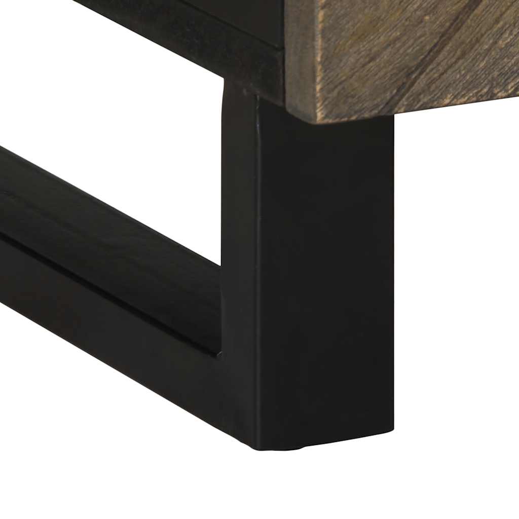 Coffee Table Black 100X54X40 Cm Solid Wood Mango