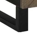 Coffee Table Black 100X54X40 Cm Solid Wood Mango