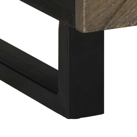 Coffee Table Black 100X54X40 Cm Solid Wood Mango