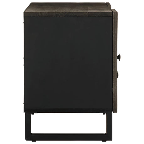 Tv Cabinet Black 105X33X46 Cm Solid Wood Mango
