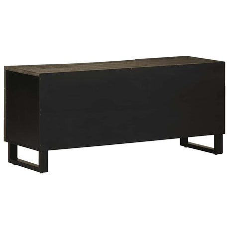 Tv Cabinet Black 105X33X46 Cm Solid Wood Mango