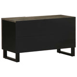 Tv Cabinet Black 80X33X46 Cm Solid Wood Mango