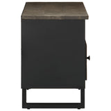 Tv Cabinet Black 100X33X46 Cm Solid Wood Mango