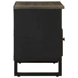 Tv Cabinet Black 80X33X46 Cm Solid Wood Mango