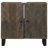 Sink Cabinet Black 62X33X58 Cm Solid Wood Mango