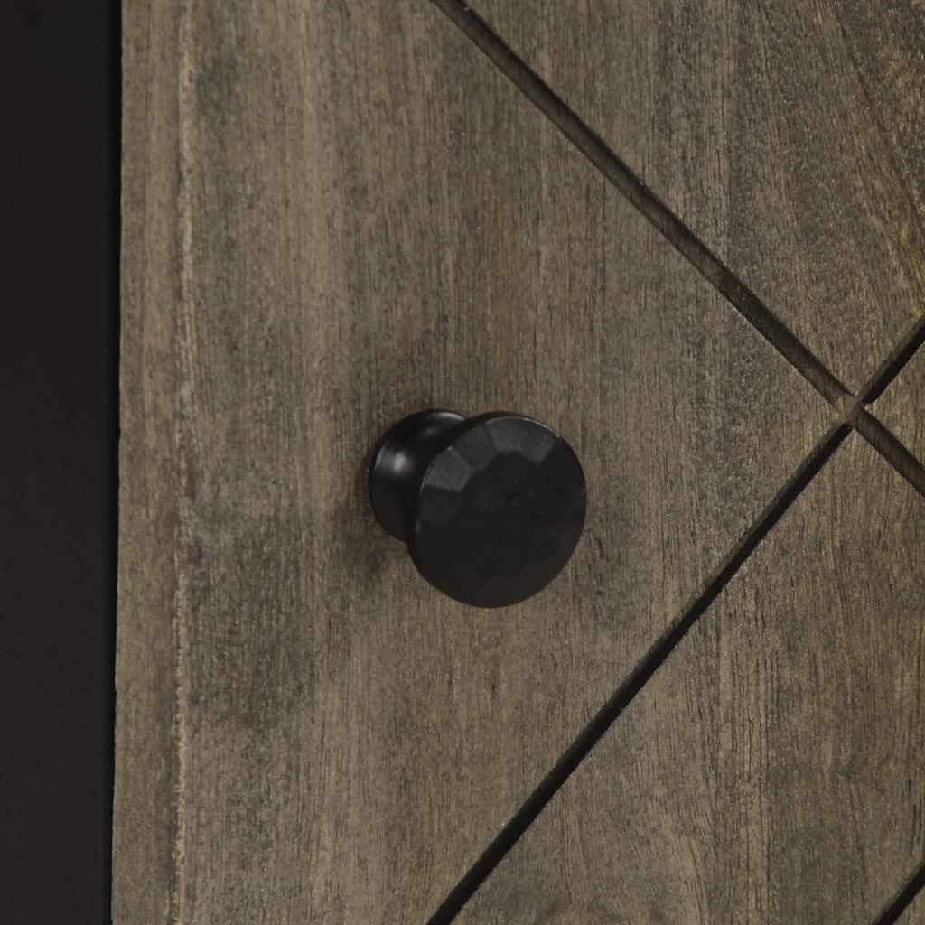 Wall-Mounted Bathroom Cabinet Black 38X33X48 Cm Solid Wood Mango