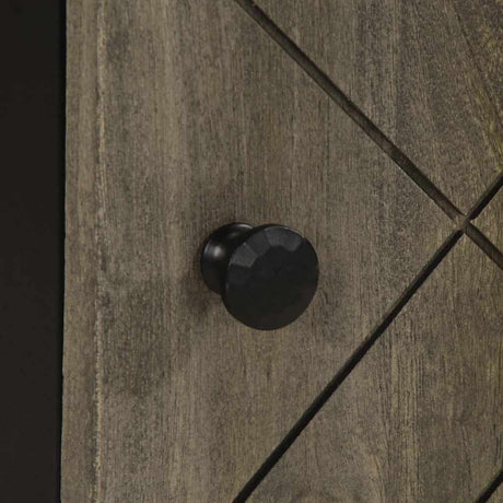 Wall-Mounted Bathroom Cabinet Black 38X33X48 Cm Solid Wood Mango