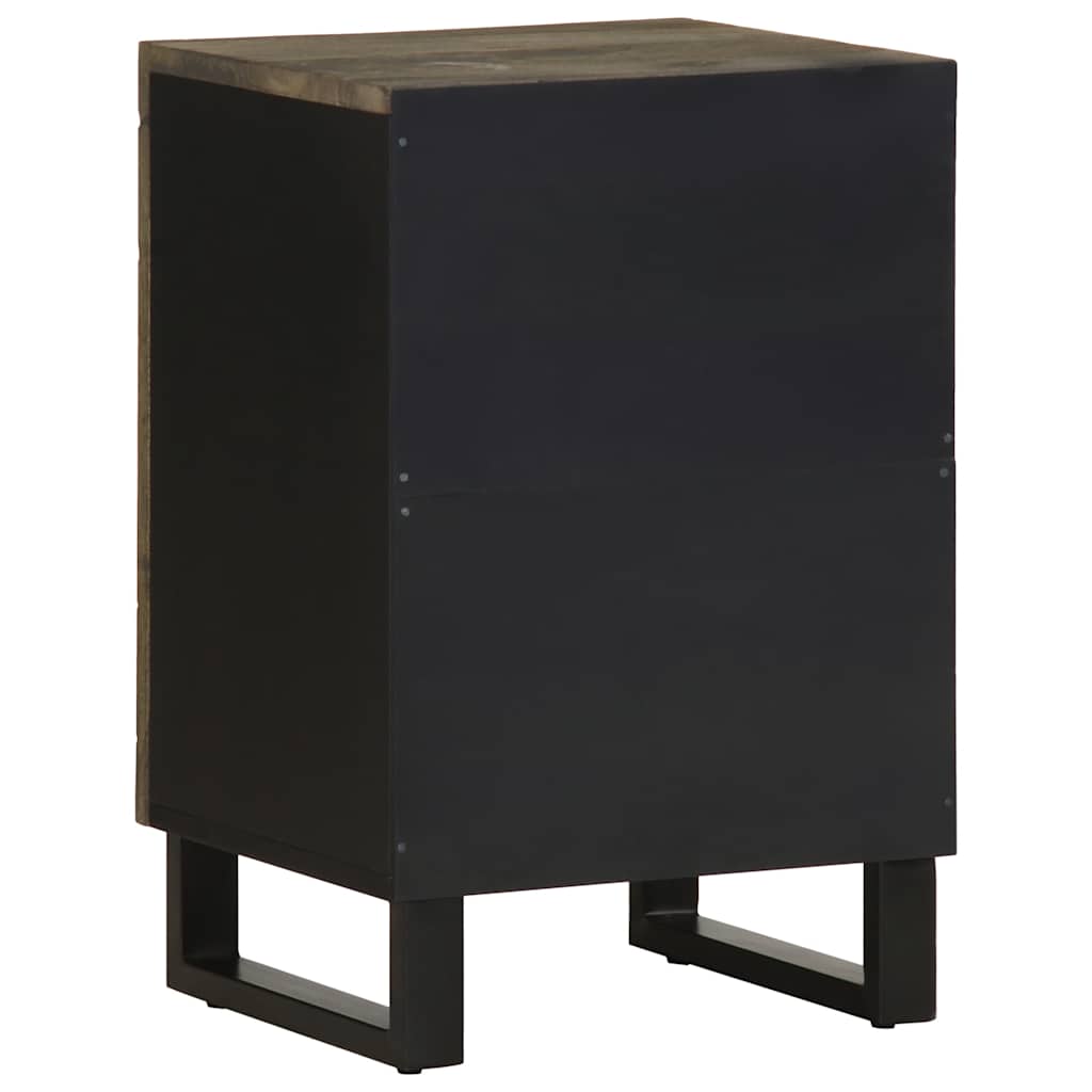 Bathroom Cabinet Black 38X33X58 Cm Solid Wood Mango