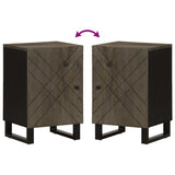 Bathroom Cabinet Black 38X33X58 Cm Solid Wood Mango