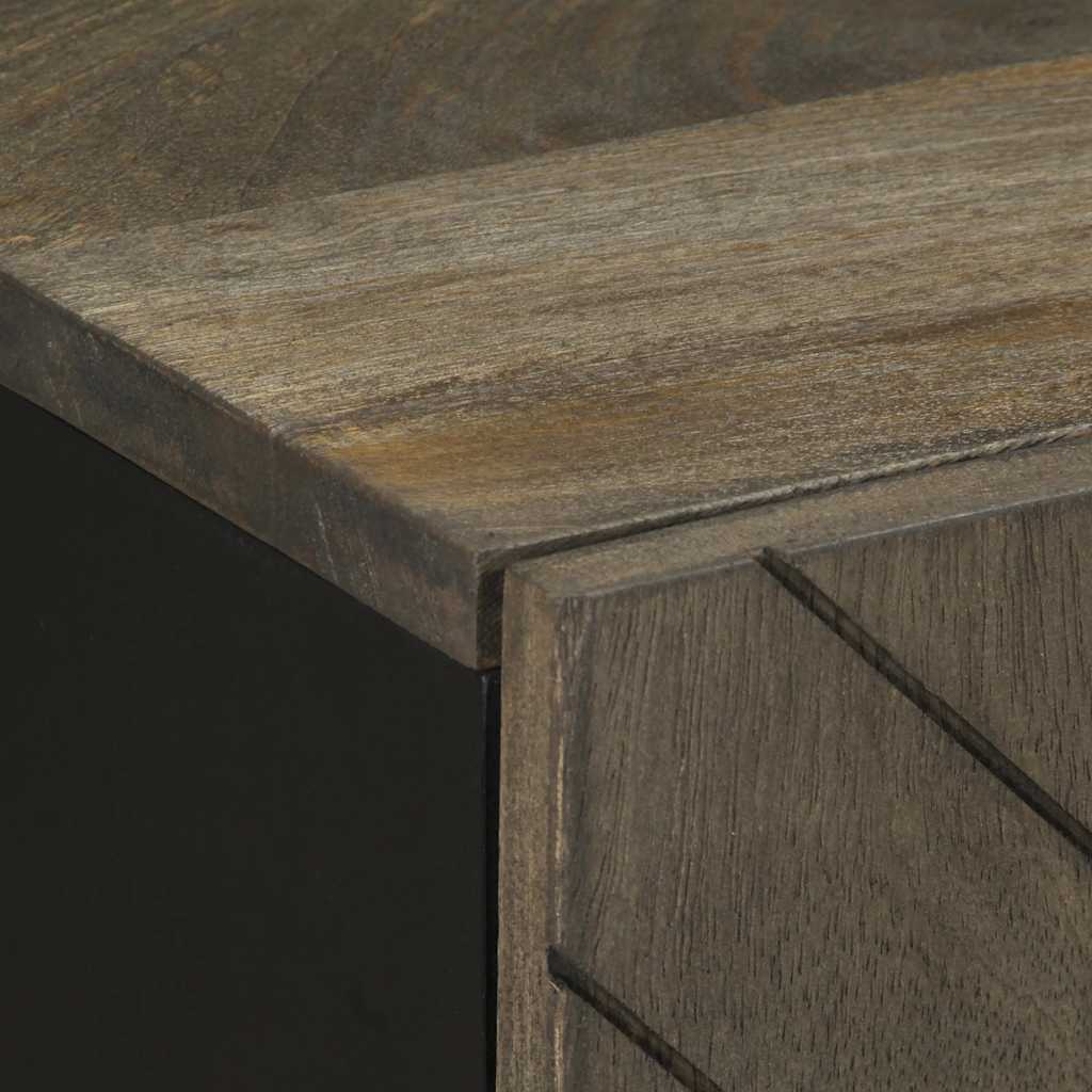 Bathroom Cabinet Black 38X33X58 Cm Solid Wood Mango