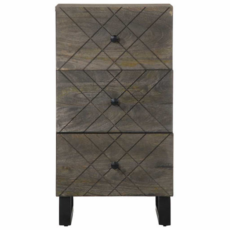 Sideboard Black 40X33X75 Cm Solid Wood Mango