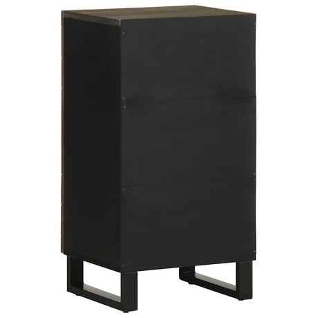Sideboard Black 40X33X75 Cm Solid Wood Mango