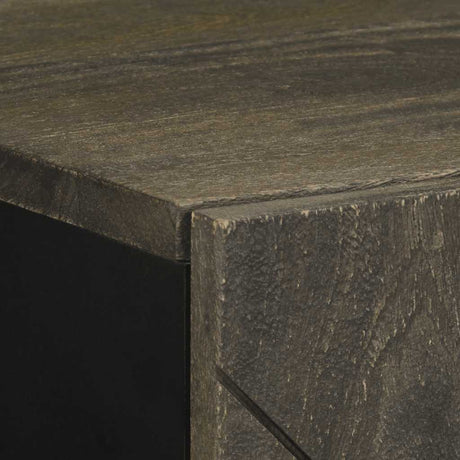 Sideboard Black 40X33X75 Cm Solid Wood Mango
