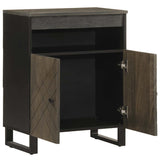 Sideboard Black 60X33X75 Cm Solid Wood Mango