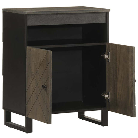 Sideboard Black 60X33X75 Cm Solid Wood Mango