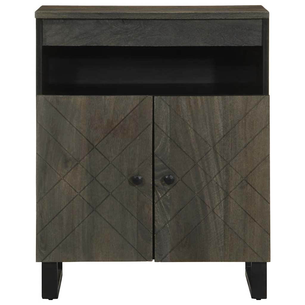 Sideboard Black 60X33X75 Cm Solid Wood Mango