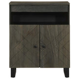 Sideboard Black 60X33X75 Cm Solid Wood Mango