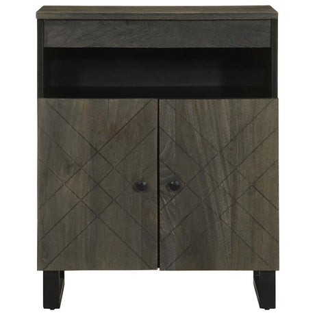 Sideboard Black 60X33X75 Cm Solid Wood Mango