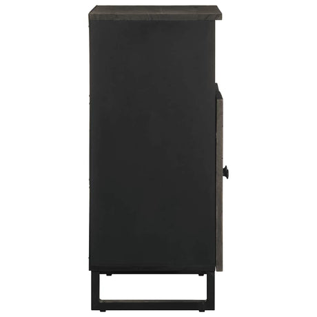 Sideboard Black 60X33X75 Cm Solid Wood Mango