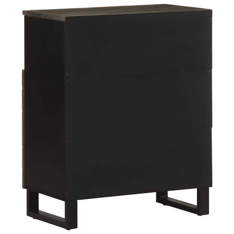 Sideboard Black 60X33X75 Cm Solid Wood Mango
