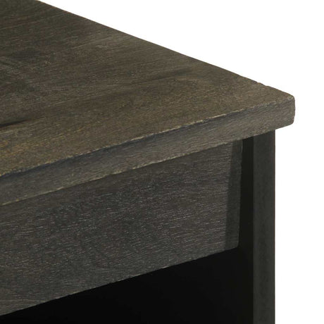 Sideboard Black 60X33X75 Cm Solid Wood Mango