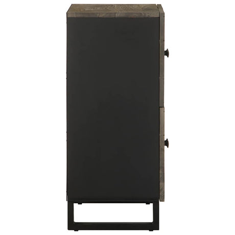 Sideboard Black 60X33X75 Cm Solid Wood Mango