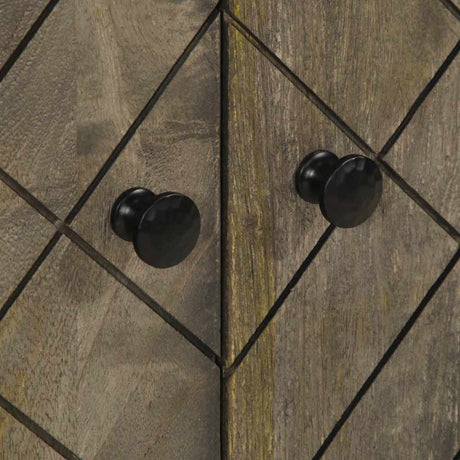 Sideboard Black 60X33X75 Cm Solid Wood Mango