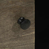 Sideboard Black 80X33X75 Cm Solid Wood Mango