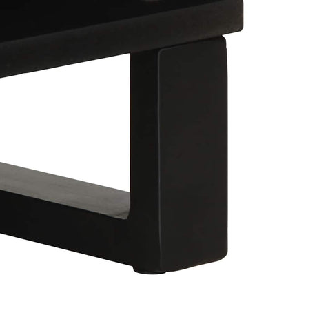 Sideboard Black 80X33X75 Cm Solid Wood Mango