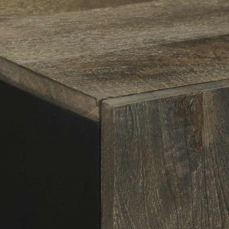 Sideboard Black 90X33X75 Cm Solid Wood Mango