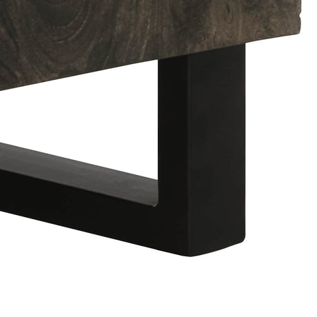 Sideboard Black 90X33X75 Cm Solid Wood Mango