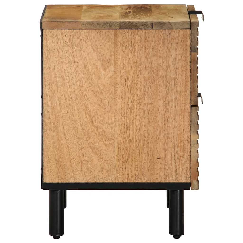 Bedside Cabinets 2 Pcs Brown 40X33X46 Cm Solid Wood Mango
