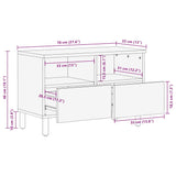 Tv Cabinet 70X33X46 Cm Solid Wood Mango