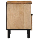 Bedside Cabinets 2 Pcs Brown 40X33X46 Cm Solid Wood Mango