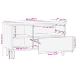 Tv Cabinet 80X33X46 Cm Solid Wood Mango