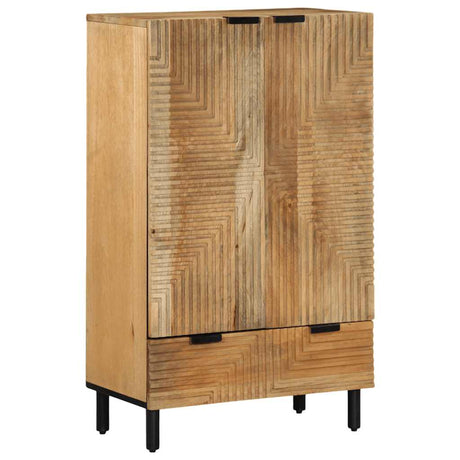 Highboard 60X33X100 Cm Solid Wood Mango