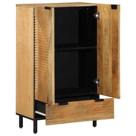 Highboard 60X33X100 Cm Solid Wood Mango