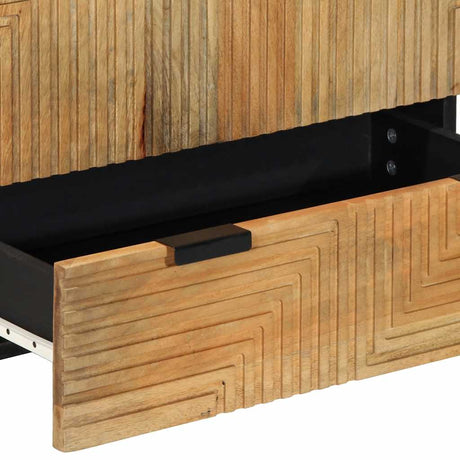 Highboard 60X33X100 Cm Solid Wood Mango