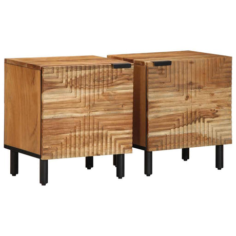 Bedside Cabinet Brown 40X33X46 Cm Solid Wood Mango