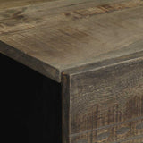 Bedside Cabinet Light Grey 40X33X46 Cm Solid Wood Mango