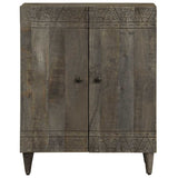 Sideboard Light Grey 60X33.5X75 Cm Solid Wood Mango