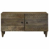 Coffee Table Light Grey 80X50X40 Cm Solid Wood Mango