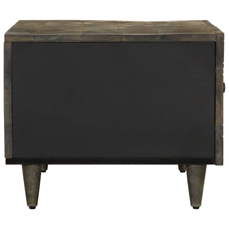 Coffee Table Light Grey 80X50X40 Cm Solid Wood Mango
