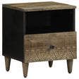 Bedside Cabinets 2 Pcs Light Grey 40X33X46 Cm Solid Wood Mango